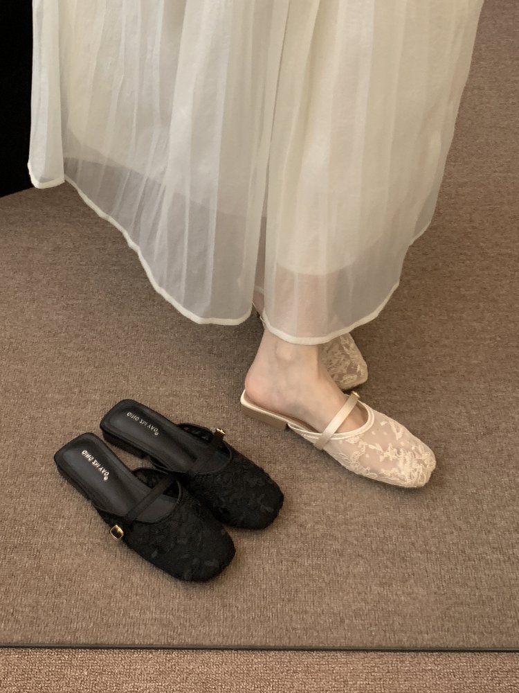 French-style Closed-toe Mules For Women, Summer Outdoor Wear, 2026 New Model, Bohemian Vacation Sty,_vogvips.com