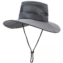 新款男女渔夫帽遮阳防晒帽子春夏季户外旅游帽纯色透气男女钓鱼帽