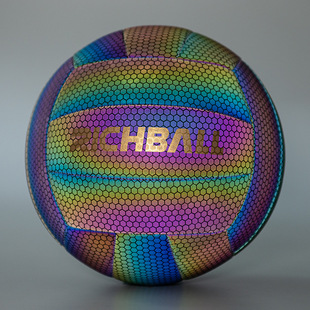No. 5 Sports Reflective Training Ball Luminous Volleyball Reflective Luminous Volleyball Manufacturer Wholesale Colorful Luminous Pu Machine Sewing