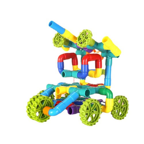 Carefully selected children's educational toys pipe building blocks plastic water pipe building blocks assembled and inserted DIY early childhood education toys