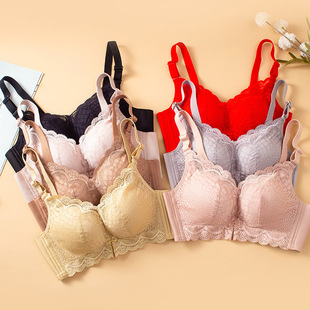 Underwear Women's Small Chest Gathering Extrathick Non-Empty Cup 5CM No Steel Rings to Gather Auxilis Traceless Adjustable U-Back Bra