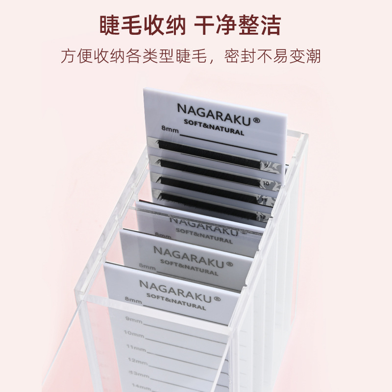NAGARAKU pinzas de pestañas tablero magnético injerto pelo tomando mesa a prueba polvo flor caja almacenamiento herramienta auxiliar