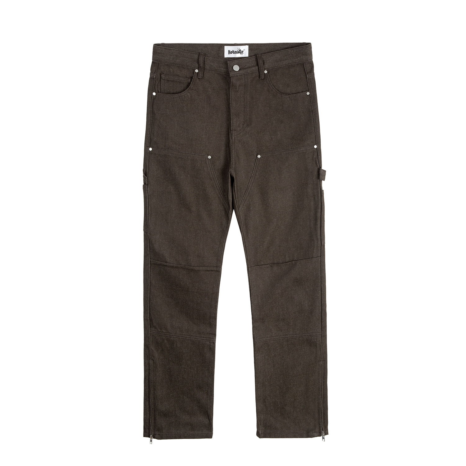 Men's Clothing high street fashion brand washed baggy stitching original pulp original color jeans beggar pants jeans_voghion.com