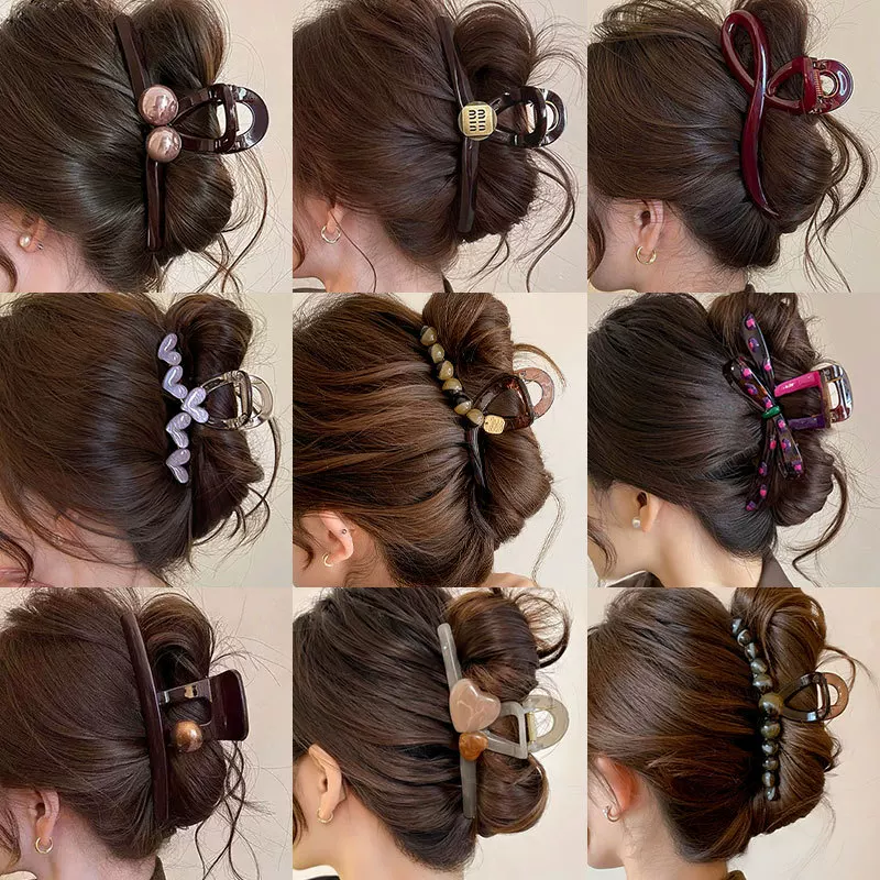 Зажим для волос Hairgrip, большая крабовая заколка, универсальные зажимы, аксессуар для волос, стиль высокого качества, стиль легкой роскоши