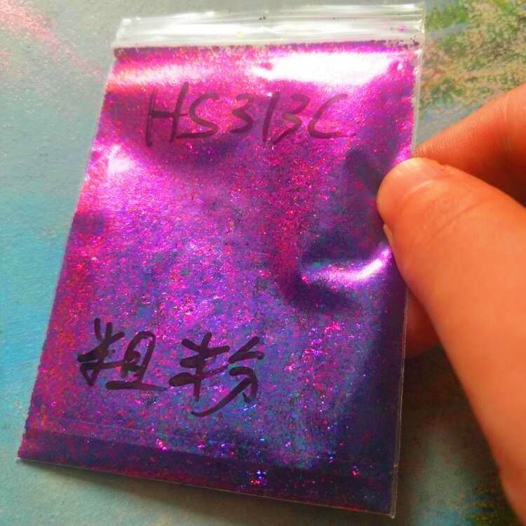 跨境爆品专供1g装高彩变色龙粗粉实色云锦粉粗片
