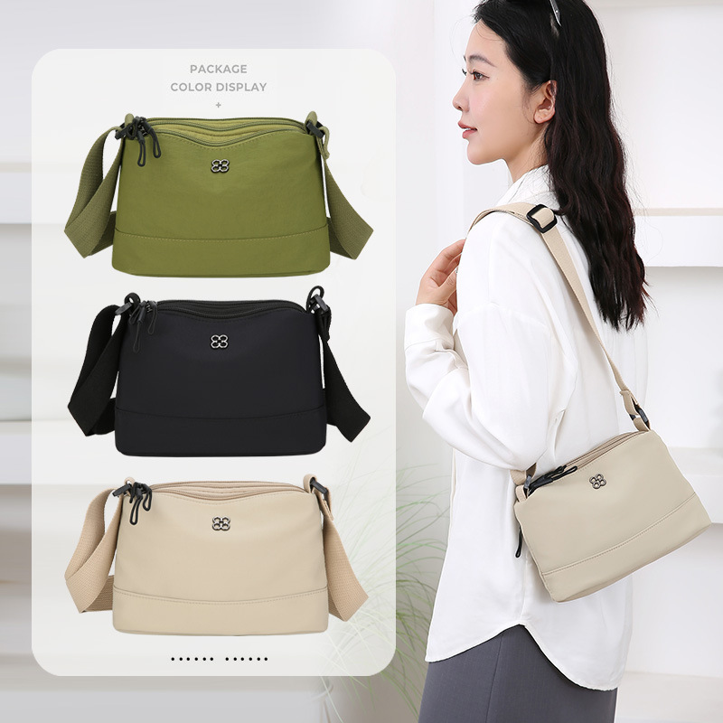 新款2025休闲简约大容量单肩包女轻便帆布包百搭质感斜挎女包