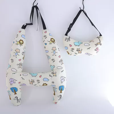 Car Headrest, Children's Sleeping Neck Pillow, Long-Distance Car Pillow, Rear Seat Pillow, Car Manufacturer Sleeping Pillow (Headrest) - cartoon-animals-neck-pillow