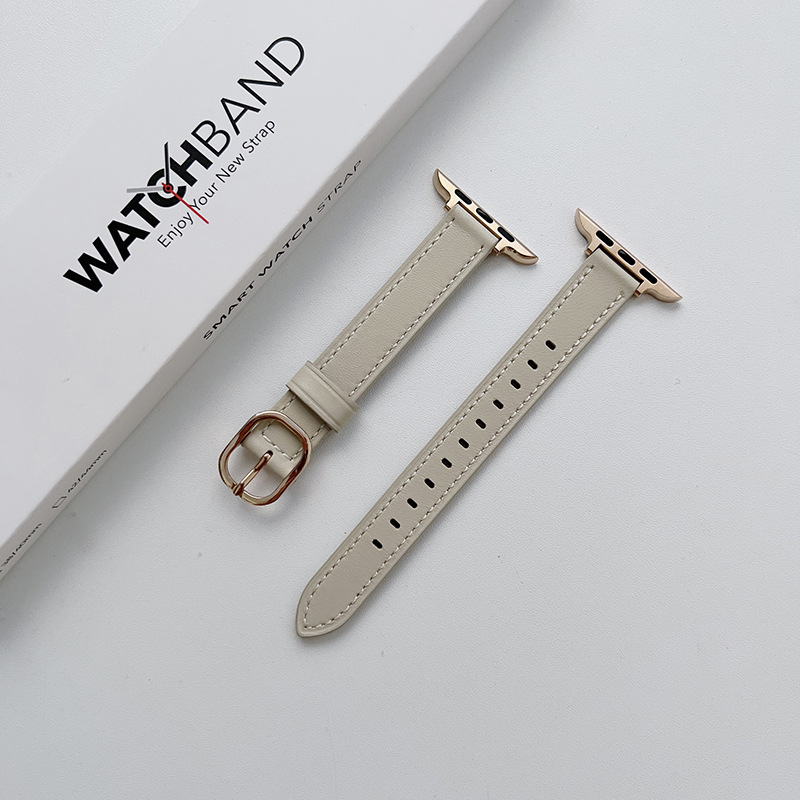 Adecuado para iwatch7 Apple Correa pequeña cintura applewatch654321 generación se correa de cuero para niñas delgada