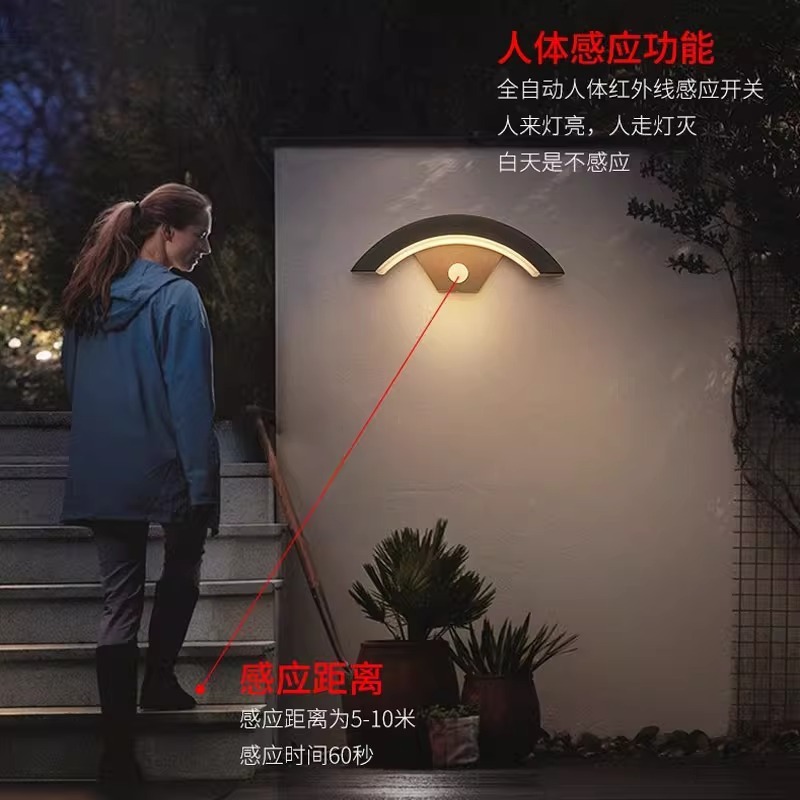 LED 屋外壁ランプ防水ホテルガーデンウォールランプ中庭ヴィラシンプルな風景ランプモダンなバルコニー壁ランプ|undefined