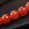 Red organic agate round beads, bead bracelet wax agate