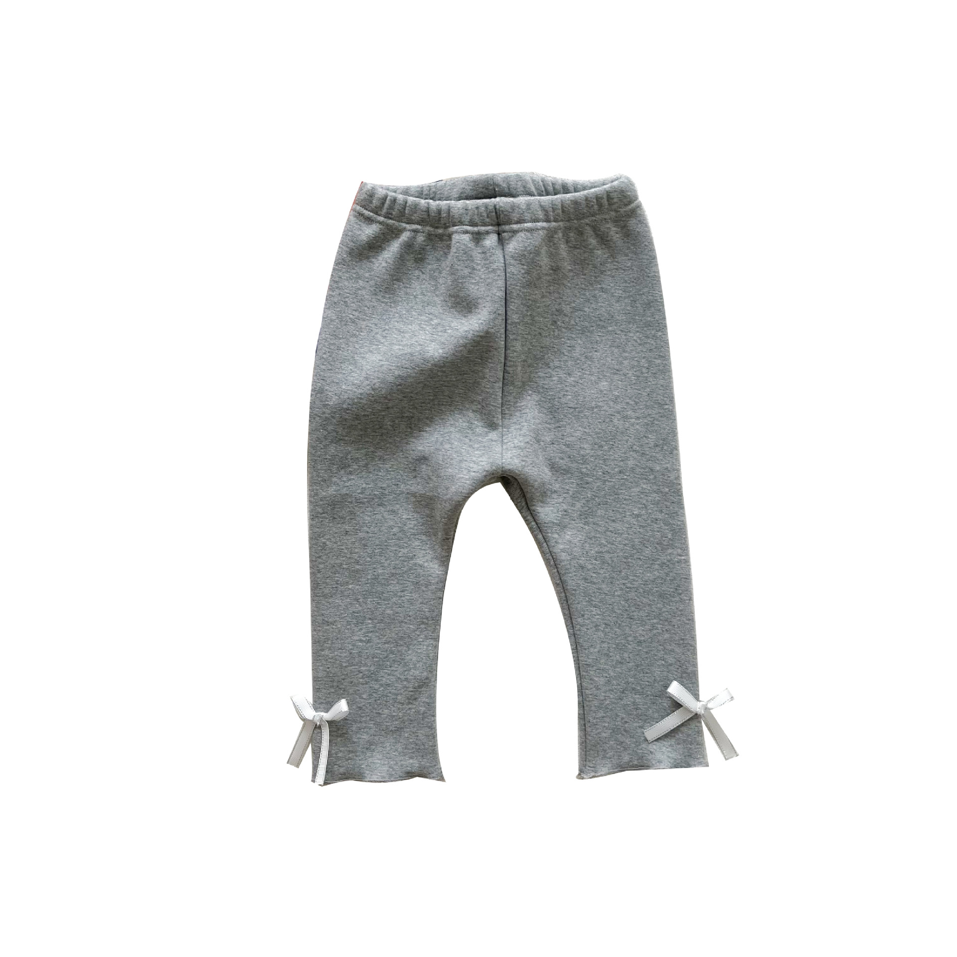 Las polainas de las muchachas invierno estilo coreano color sólido bowknot Bebé Pantalones casuales espesado cálido bebé niñas polainas de algodón