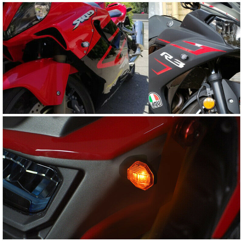 Aplicable a Honda RS150R Wave Alpha universal mini motocicleta LED luz indicadora de señal de giro