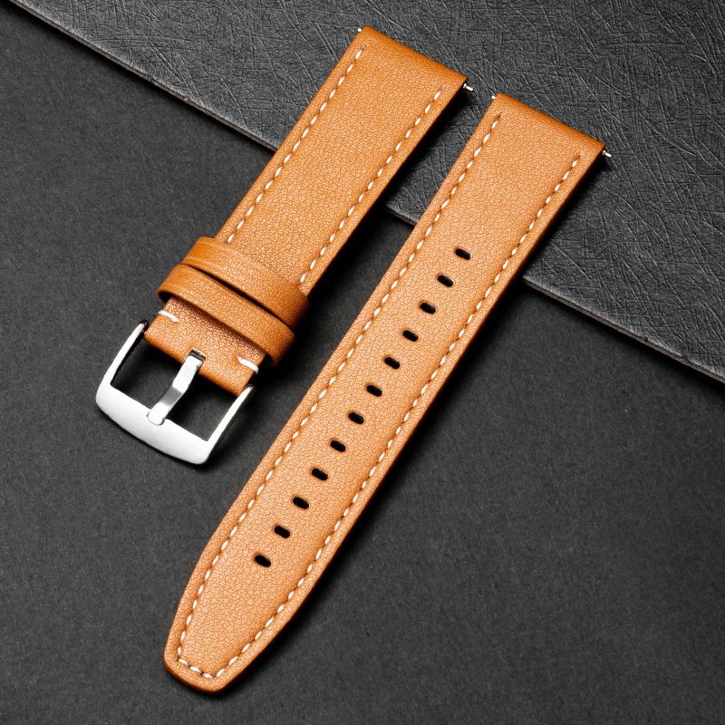 Super nuevo marrón claro hebilla de plata