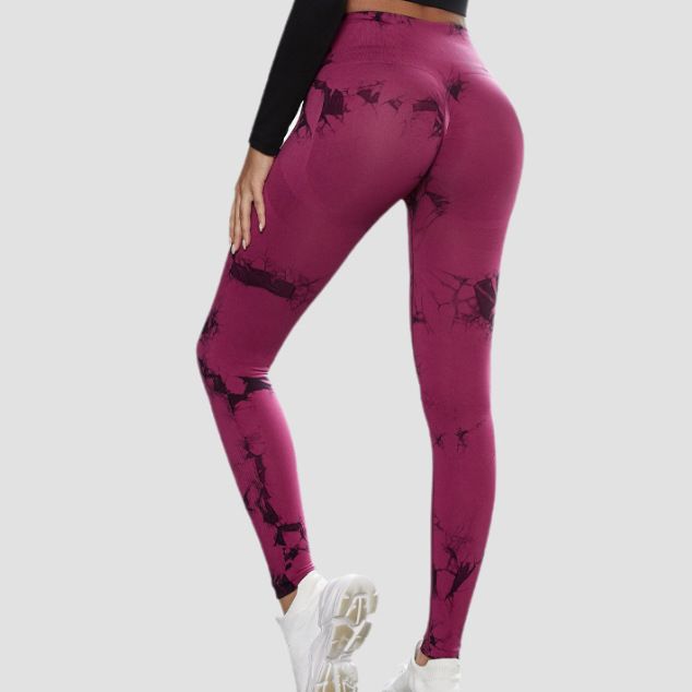 Nuevo color de la venta caliente sin costuras pantalones de fitness tie-dye pantalones de yoga Pantalones deportivos pantalones de levantamiento de cadera pantalones de entrenamiento