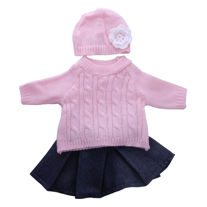 Nuevo Conjunto de Falda Vaquera de Verano e Invierno para Muñeca Americana de 43 cm, Accesorios para Muñecas de 18 Pulgadas, Estilo Europeo y Americano