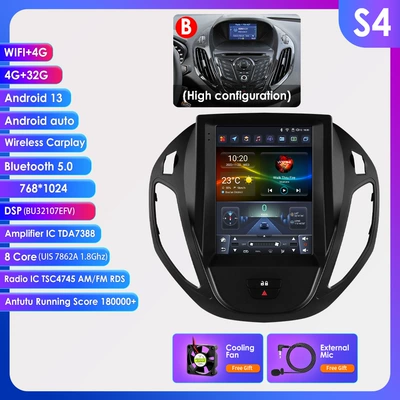 DVD Navigation 9.7inch Car Gps Navigation - model-b-432g-wifi4g-lte-version-7862-carplay-eight-core-97inch-suitable-for-13-21-ford-tourneo