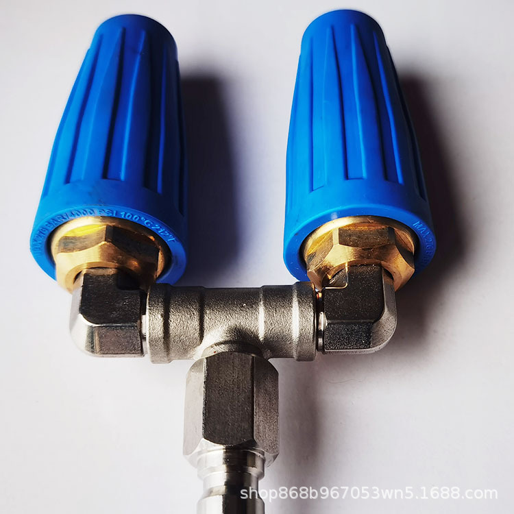 批发涡轮高压水枪旋转街头清洗机360度莲花旋转喷头厂家3000psi