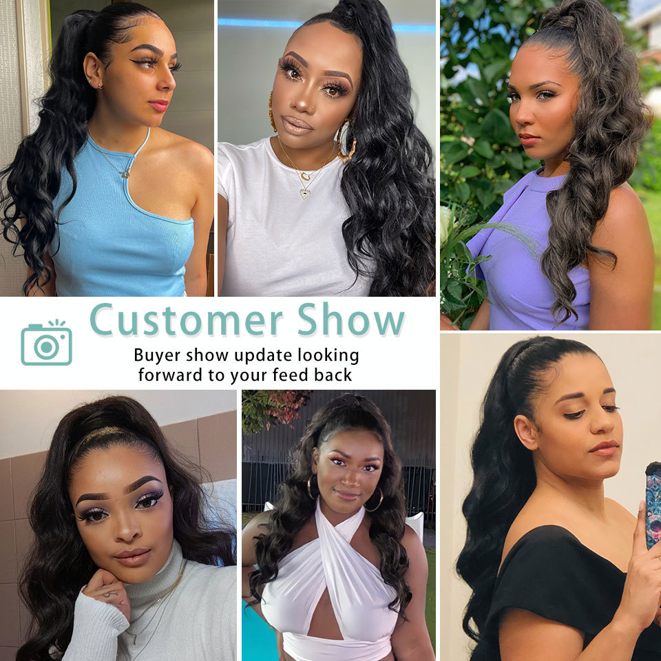 Synthetische Perücke für Damen, langes lockiges Haar, große Welle, matte Temperatur, Seide, hohes Pferdeschwanzgeflecht_voghion.com