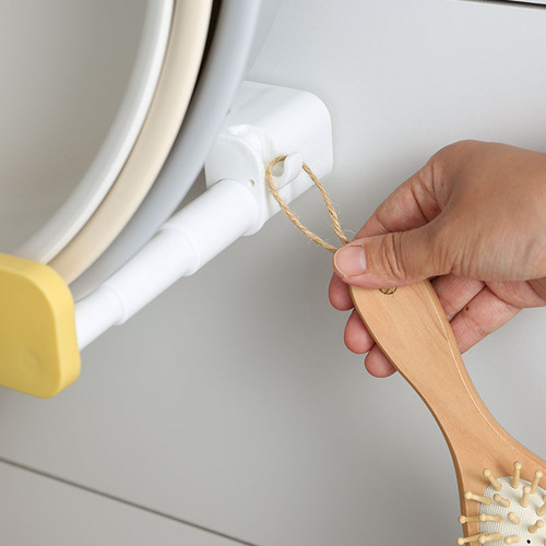 Multifunctional washbasin rack with hook, no punching, wall-mounted bathroom basin storage rack, household retractable storage rack