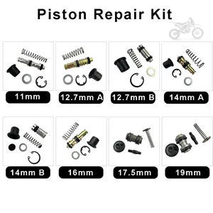 Brake master cylinder piston repair kit 11/12.7/14/16/17.5/19mm motorcycle electric bike master cylinder accessories