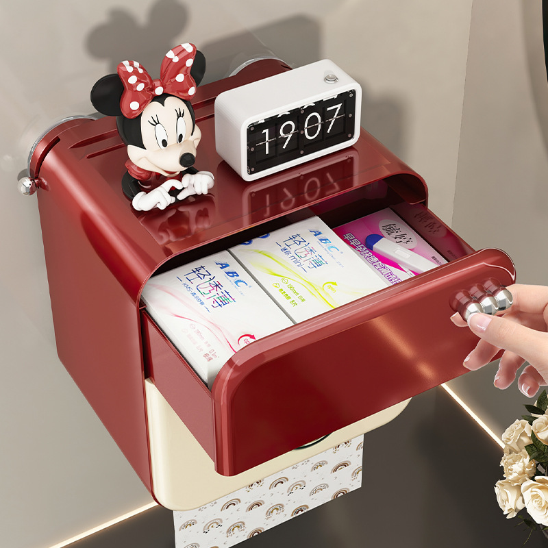 Ventosa baño aromaterapia caja de papel higiénico caja de pañuelos de inodoro sin perforación estante de papel higiénico montado en la pared