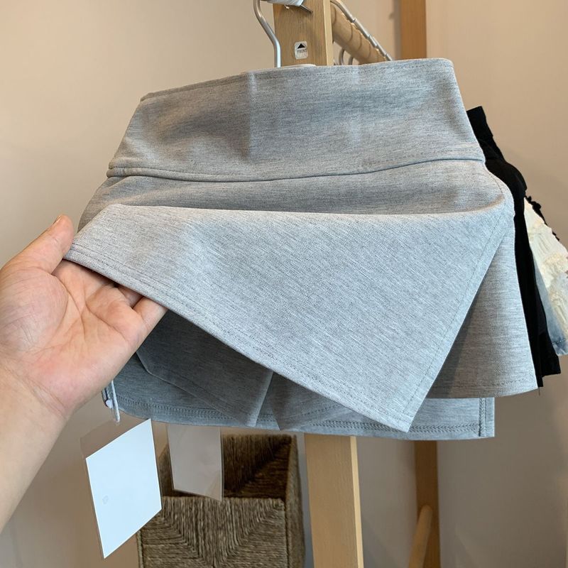 2025 Summer Hot Style Slit Side Sexy High Waist Slimming Look Anti-Exposure A-Line Hip-Covering Shorts Skirt Skirt a