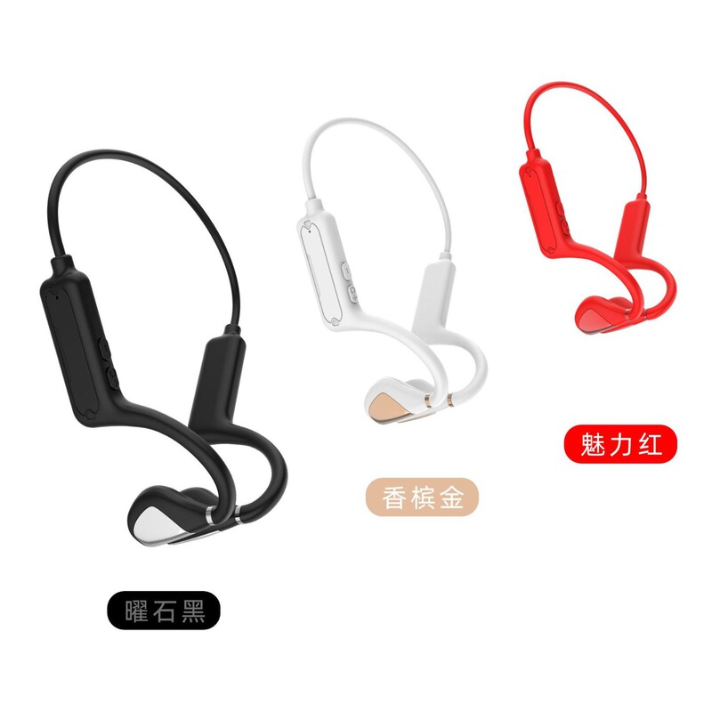 True Bone Conduction Bluetooth Headset 2022 New Wireless Ear-Hanging Sports Running Not Ear Long Endurance