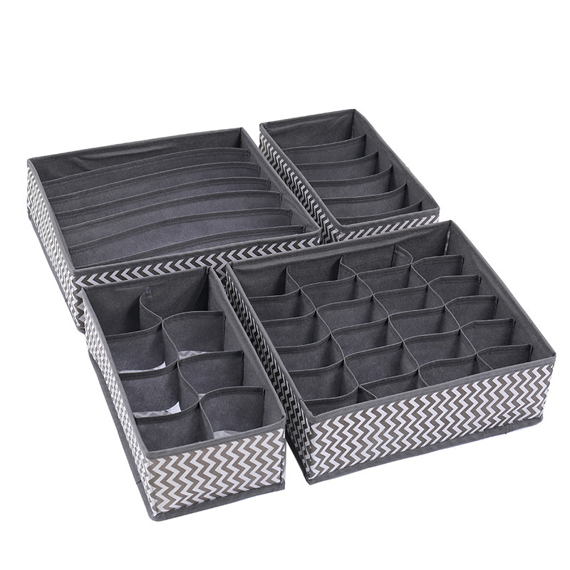 Caja Organizadora de Ropa Interior Juego de 4 Piezas de Tela image 9