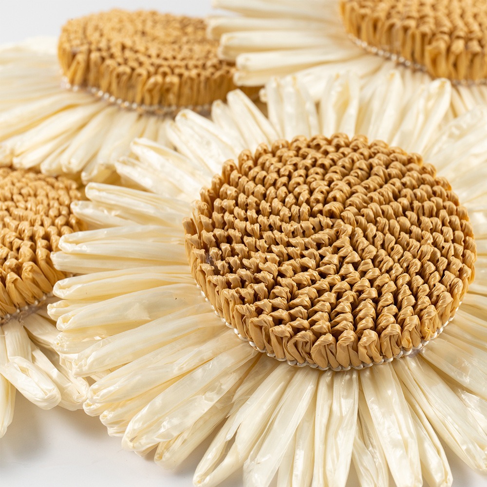 太阳花 PP草小雏菊8CM服装包包鞋帽饰品配饰手工DIY现货厂家直销