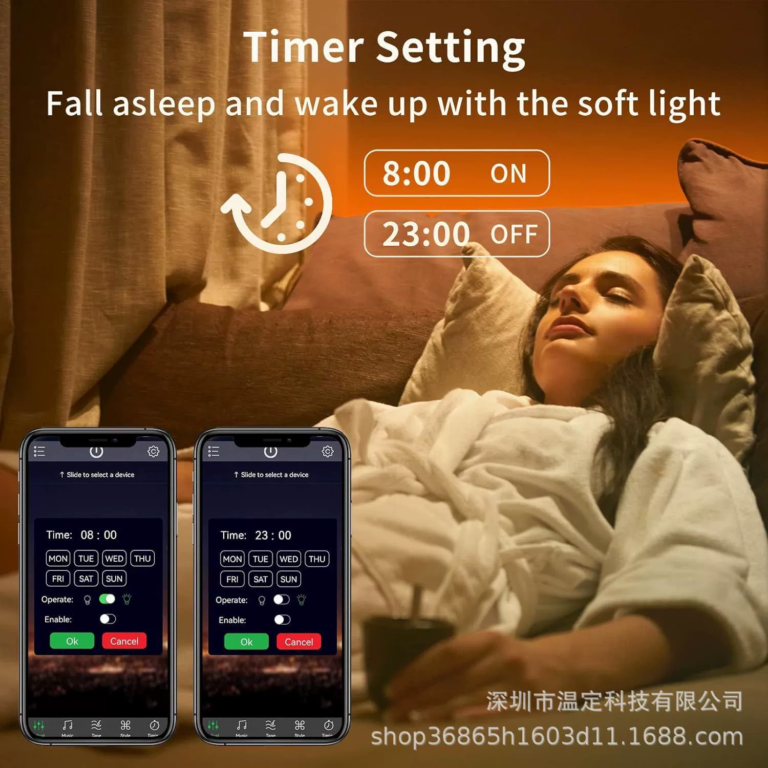 LED лампа, умные светильники для спальни, 24V