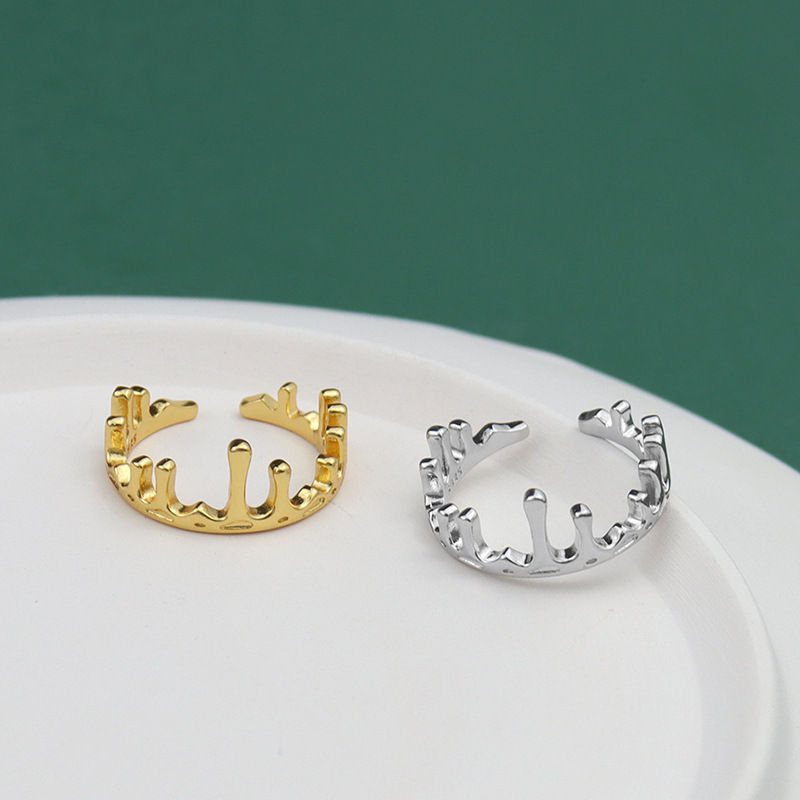 Korean version of the crownshaped opening adjustable irregular finger ringpicture23