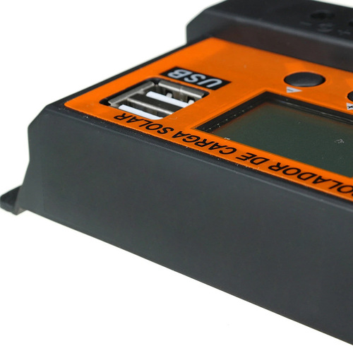 Solar Controller 0-100A 12V / 24V Dual USB LCD Solar Panel Charger Orange Controller