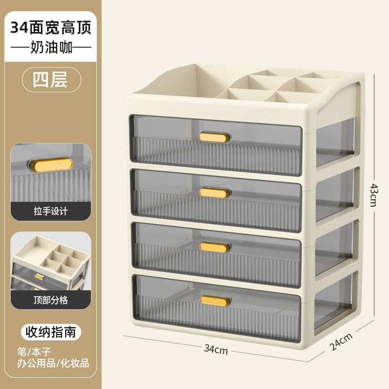 Cosmetic table storage box, lipstick, capacious transparent plastic face mask