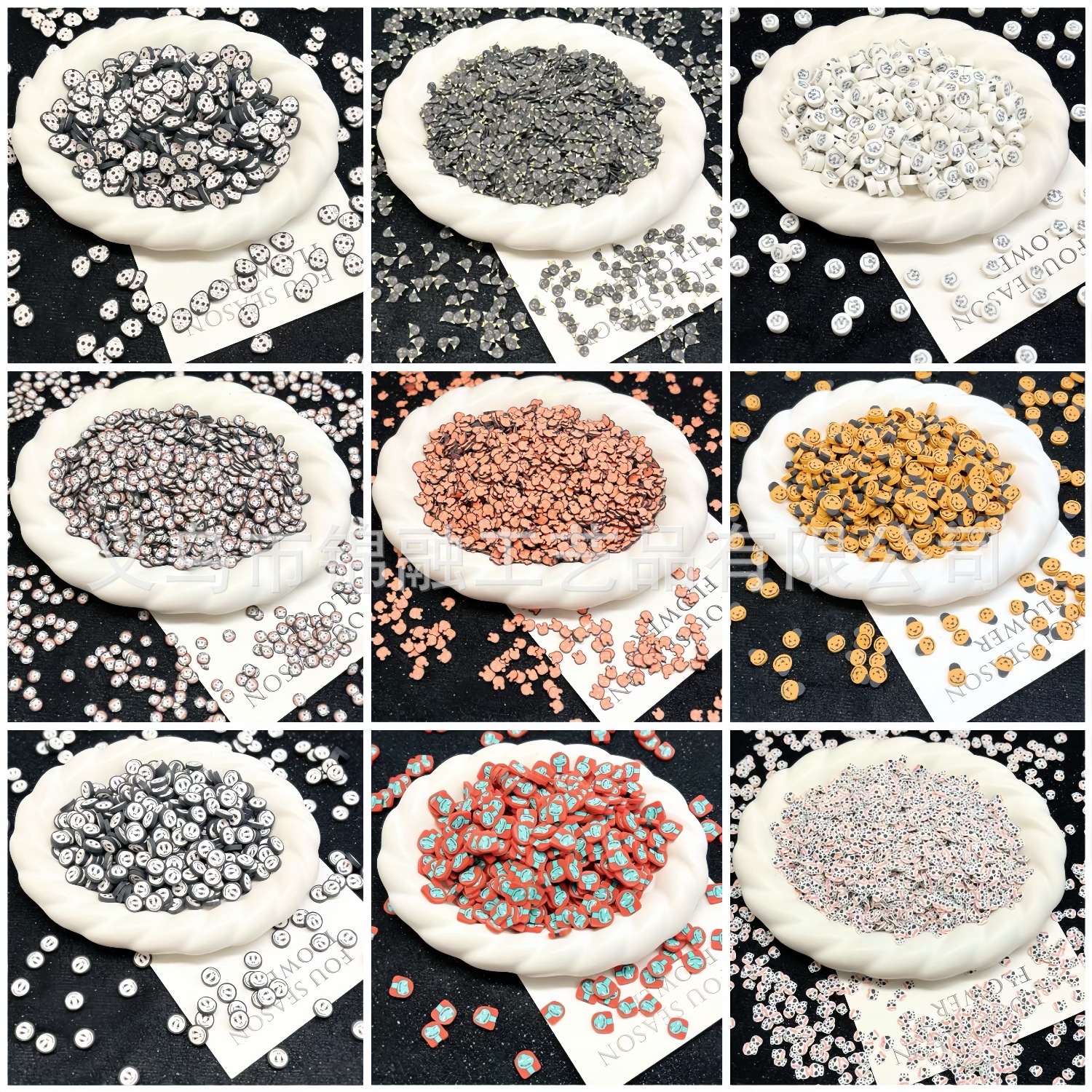 Halloween Series Soft Pottery Slices Cross-Border Ghost Skull Jewelry Accessories DIY Mobile Phone Case Decoration Materials
