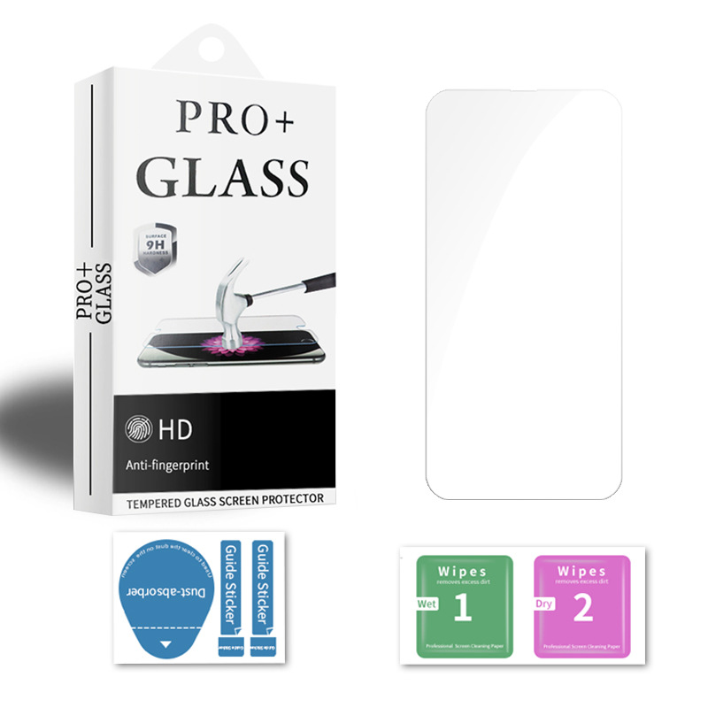 Half-screen white film, aluminum, hammer white (envelope individually packaged + ordinary tempered film in one piece + film application tool)