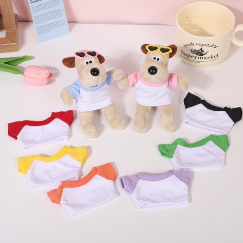 Bestselling children's clothing T-shirt denim overalls 10-15cm cotton doll celebrity figure clothing doll trendy accessories