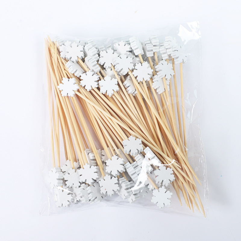 Frutas desechables lindas pequeñas flores frescas coloridas postre sushi hamburguesas de arte frutas bambú palo al por mayor