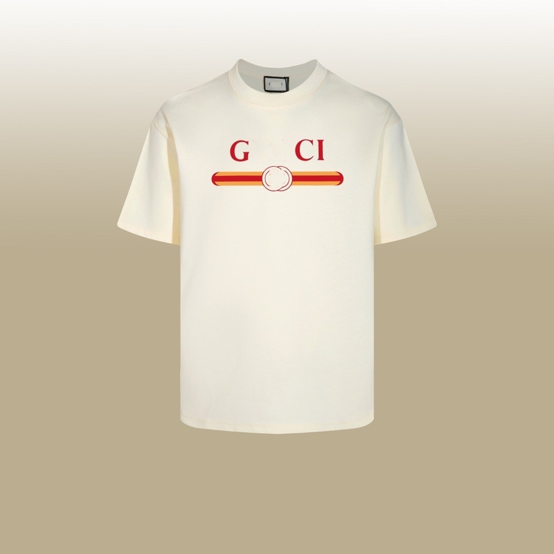 GU ジャンクション ハイバージョン 25SS 新文字 ダブルGプリント ウォッシュ加工 メンズ レディース 半袖Tシャツ 万能|undefined