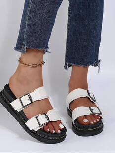 I 37684 Thick Sole Cross Strap Hollow Sandals һ���U�՛�Ь