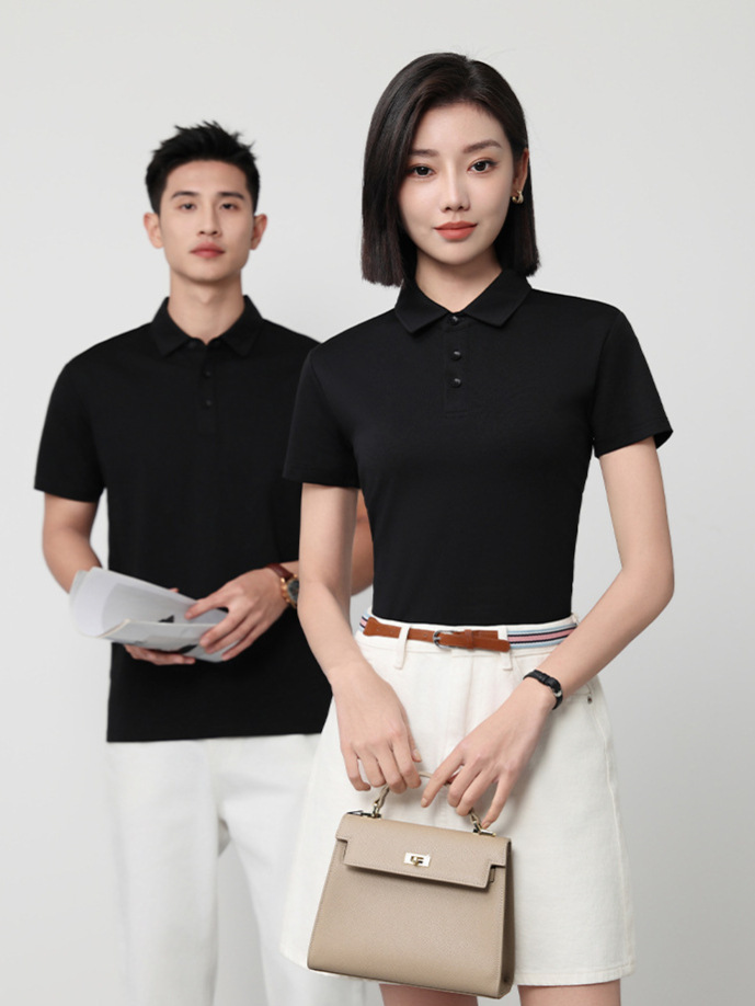 50 polos personalizados con cuello, hechos de algodón romano, ideales para ropa de trabajo, negocios, con cuello vuelto, manga corta y bordado de alta gama para grupos.