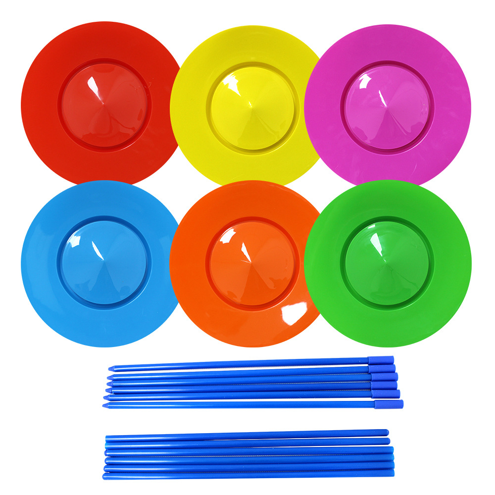 Espectáculo de vodevil de carrusel para niños transfronterizos Juguete para niños, espectáculo de payaso, accesorios acrobáticos, disco giratorio, 6 juegos