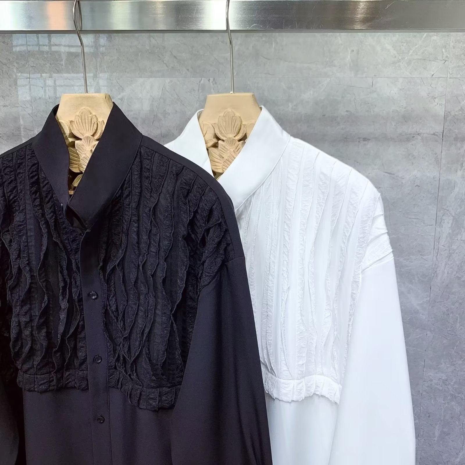 Otoño de alta gama frita calle guapa camisa masculina versión coreana de la moda ins estilo perezoso camisa casual de manga larga