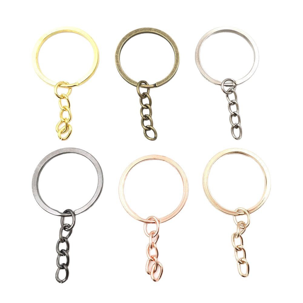 Llavero con cadena de 30 mm/25 mm, llavero de hierro, accesorios de bricolaje, varios colores opcionales, llavero para coche