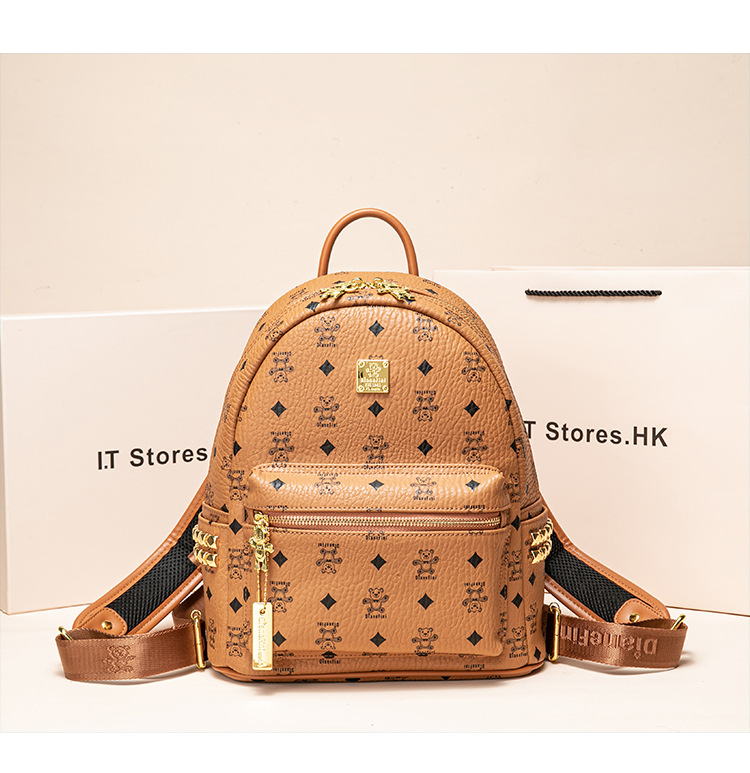 Cross-Border Real Picture With Label Genuine Leather C Backpack For Women M College Student Large Capacity Travel Bag_voghion.com