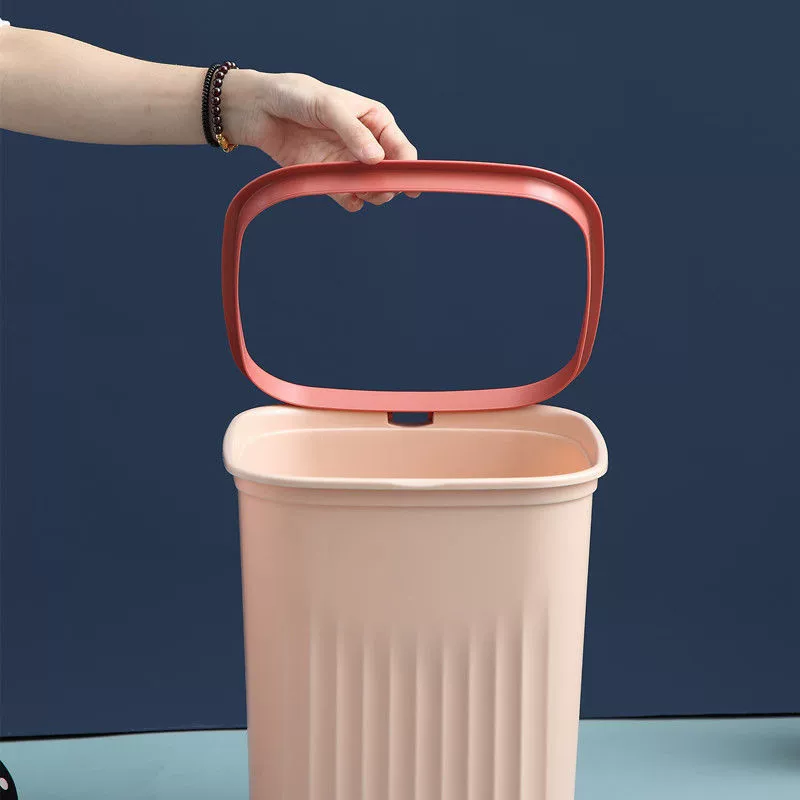 Square big creative garbage can for living room, increased thickness