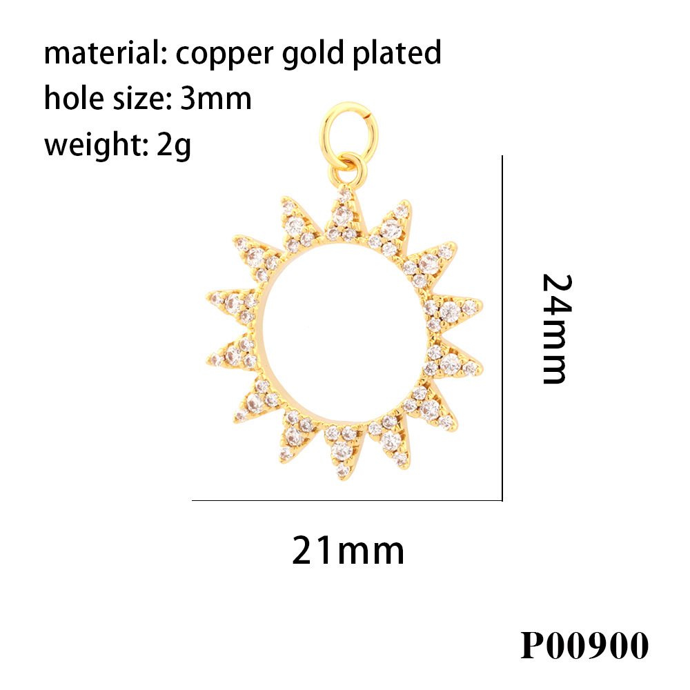 2g Weight Pendant Jewelry Making Type 16 * 19mm Jewelry Making Size Zircon Inlay Material DIY Jewelry Accessories Classification 1 Piece Quantity Copper Material Letter, Moon Pattern All Seasons Season Simple Style Style 1 Piece 16 * 19mm Copper Zircon Letter Moon Pendant 5