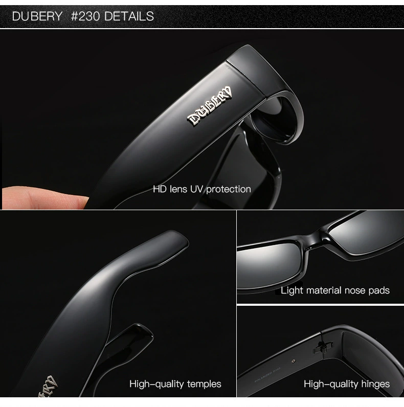 Dubry новые поляризованные пленочные очки с покрытием, очки спортивные, driving sunglasses Gothic стиль D165