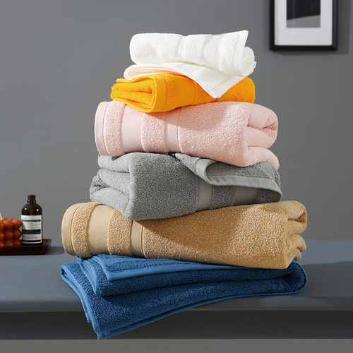 Bath towel 100% cotton plus size 90*180 women and men bathing bathroom large towel absorbent cotton set towel gift foreign trade bath towel