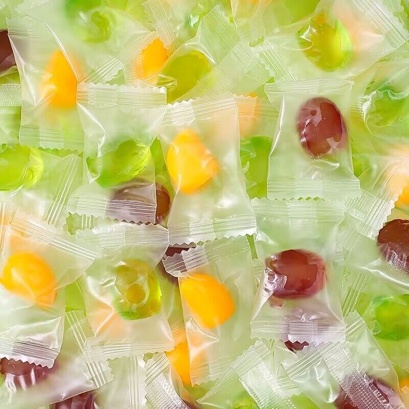 網紅可剝皮夾心軟糖批發獨立包裝高顏值水果味QQ糖爆漿同款