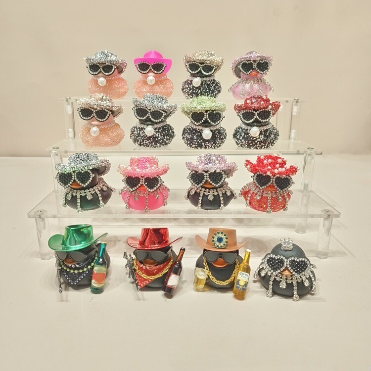 Cross-Border No. 8 Diamond Little Yellow Duck Sparkling Diamond Hat Wings Necklace Crown Sunglasses Accessories Car Decorations Cross-Border No. 8 Diamond Little Yellow Duck Sparkling Diamond Hat Wings Necklace Crown Sunglasses Accessories Car Decorations
